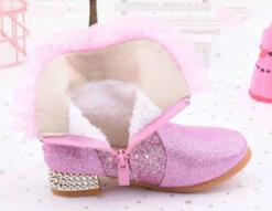 Bottes Princesse -Princesse Magique Cosplay Boutique Bottes courtes de princesse en cuir PU pour filles bottines paillettes et dentelle papillon de styliste 2