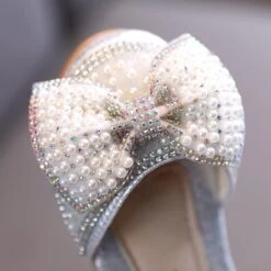 Chaussure Princesse Taille 32 -Princesse Magique Cosplay Boutique Chaussures pour filles avec strass et perles papillon chaussures de princesse pour f te de mariage 1 1