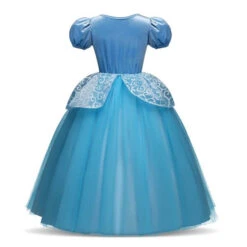 Robe Princesse Cendrillon Fille -Princesse Magique Cosplay Boutique DeguisementCendrillonBleu 1