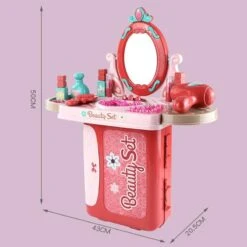 Coiffeuse Maquillage Princesse -Princesse Magique Cosplay Boutique Ensemble de jouets de maquillage pour enfants Simulation de maquillage pour filles cadeau m decin cuisine 2 1