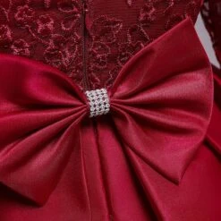 Robe Rouge Bordeaux Bébé Fille 7 Robe Rouge Bordeaux Bébé Fille -Princesse Magique Cosplay Boutique H3df48a41a81941da8171c572092b3203Z 1