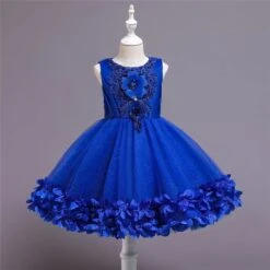 Robe Princesse Bleue Marine -Princesse Magique Cosplay Boutique Robe de princesse Vintage en dentelle pour filles tenue l gante pour f te de mariage 2 1