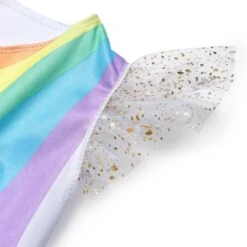 Robe Princesse Multicolore -Princesse Magique Cosplay Boutique Robe licorne arc en ciel pour filles robe de bal brod e pour enfants tenue princesse 3