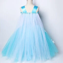 Robe Princesse Avec Accessoires -Princesse Magique Cosplay Boutique Robe reine Elsa pour filles longue robe Tutu avec cape Costumes d halloween nouvel an couronne 1 1