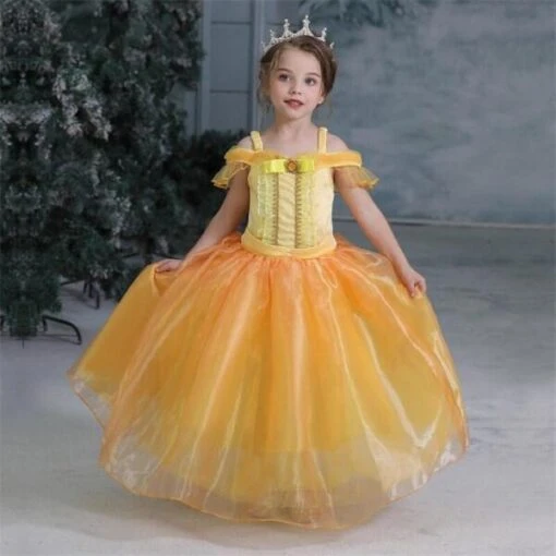 Robe De Princesse Fille La Belle Et La Bête