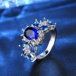 Bague Blue Océan -Princesse Magique Cosplay Boutique bague bleue ocean