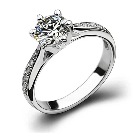 Bague De Fiançailles Forme Princesse