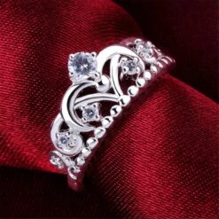 Bague Couronne Princesse Argent -Princesse Magique Cosplay Boutique bague diademe argent