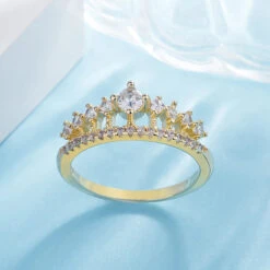 Bague Couronne Dorée 5 Bague Couronne Dorée -Princesse Magique Cosplay Boutique bague doree