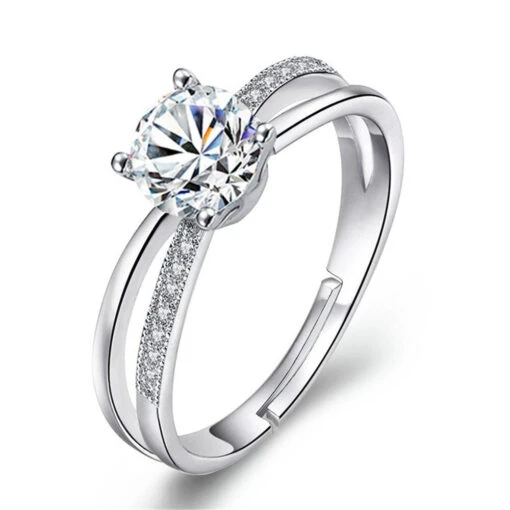 Bague Fiançailles Diamant Princesse