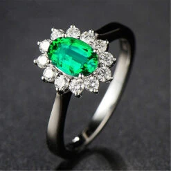 Bague Émeraude Mariage 5 Bague Émeraude Mariage -Princesse Magique Cosplay Boutique bague mariage verte