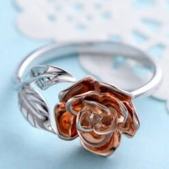 Bague Rose La Belle Et La Bête -Princesse Magique Cosplay Boutique bague rose la belle et la bete
