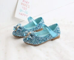 Chaussure Bleu Paillette 5 Chaussure Bleu Paillette -Princesse Magique Cosplay Boutique chaussure bleu petite fille