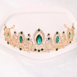 Couronne Vert Émeraude -Princesse Magique Cosplay Boutique couronne joyaux emeraude