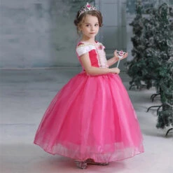 Robe Princesse Rose Fushia -Princesse Magique Cosplay Boutique deguisement rose fushia
