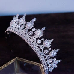 Couronne Strass Bleu -Princesse Magique Cosplay Boutique diademe strass bleu