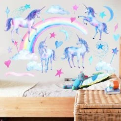 Grand Stickers Licorne -Princesse Magique Cosplay Boutique grand stickers chambre licorne