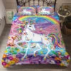 Housse De Couette Licorne Arc En Ciel