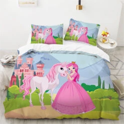 Parure Housse De Couette Princesse Rose