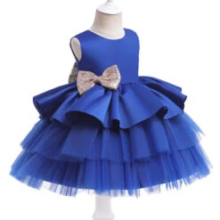 Robe Mariage Bébé Bleu Marine -Princesse Magique Cosplay Boutique robe bebe mariage bleu