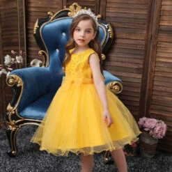 Robe Princesse Jaune -Princesse Magique Cosplay Boutique robe de princesse jaune