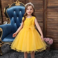 Robe Princesse Jaune -Princesse Magique Cosplay Boutique robe de princesse jaune fille