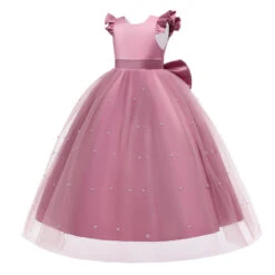 Robe Fille Mariage Rose Poudré -Princesse Magique Cosplay Boutique robe mariage enfant rose poudre