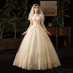 Robe De Mariée Princesse Champagne -Princesse Magique Cosplay Boutique robe mariage princesse champagne