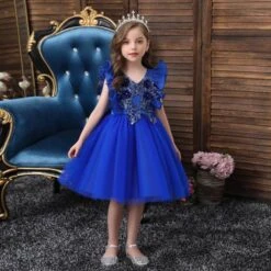 Robe Princesse Bleu Foncé -Princesse Magique Cosplay Boutique robe princesse bleu fonce