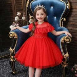 Robe Princesse Coquelicot -Princesse Magique Cosplay Boutique robe princesse rouge petite fille