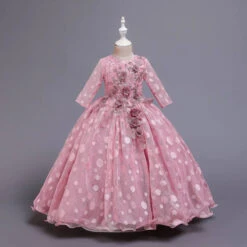 Robe Princesse Rose Poudré 9 Robe Princesse Rose Poudré -Princesse Magique Cosplay Boutique robe rose poudre fille