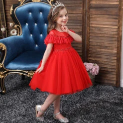 Robe Princesse Coquelicot -Princesse Magique Cosplay Boutique robe rouge coquelicot