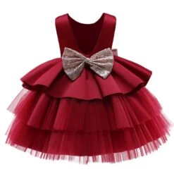 Robe Rouge Princesse Bébé Fille 5 Robe Rouge Princesse Bébé Fille -Princesse Magique Cosplay Boutique robe rouge naissance