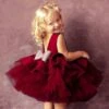 Robe Rouge Princesse Bébé Fille