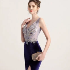 Robe De Bal Fendue -Princesse Magique Cosplay Boutique robe soiree jambe nue 1