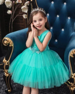 Robe Princesse Turquoise -Princesse Magique Cosplay Boutique robe turquoise fille