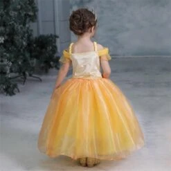 Robe De Princesse Fille La Belle Et La Bête 5 Robe De Princesse Fille La Belle Et La Bête -Princesse Magique Cosplay Boutique robebelleetlabetepetitefille