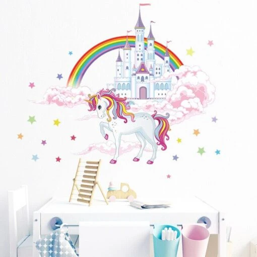 Stickers Licorne Arc En Ciel